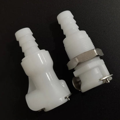 1Pcs Quick Shut-Off Hose Barb Valved Quick Coupler  For Hose Pipe Tube