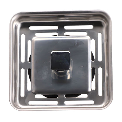 Square Stainless Steel Kitchen Sink Strainer Drainer Post Stopper Plug OZ