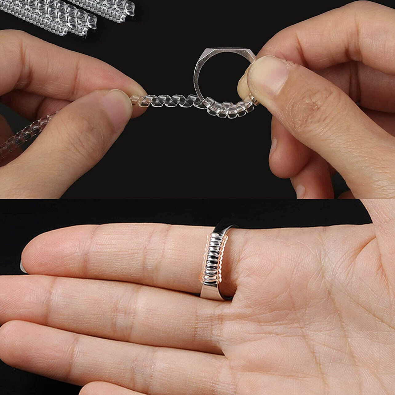 5-20 x Ring Size Adjuster Reducer Spiral Invisible Snugs Guard Resizer Jewellery