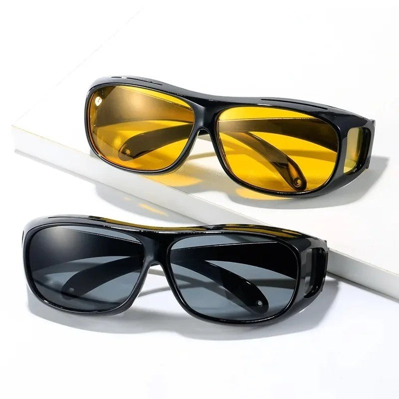 Night Driving Glasses HD Anti Glare Vision Polarized Yellow Lens Tinted Unisex