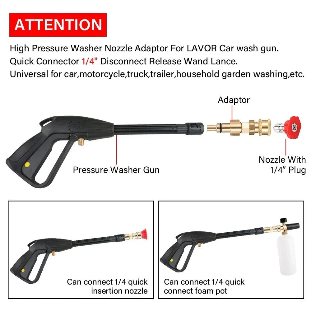 OZITO pressure washer adaptor - 1/4 quick connect adaptor - use foam cannon etc