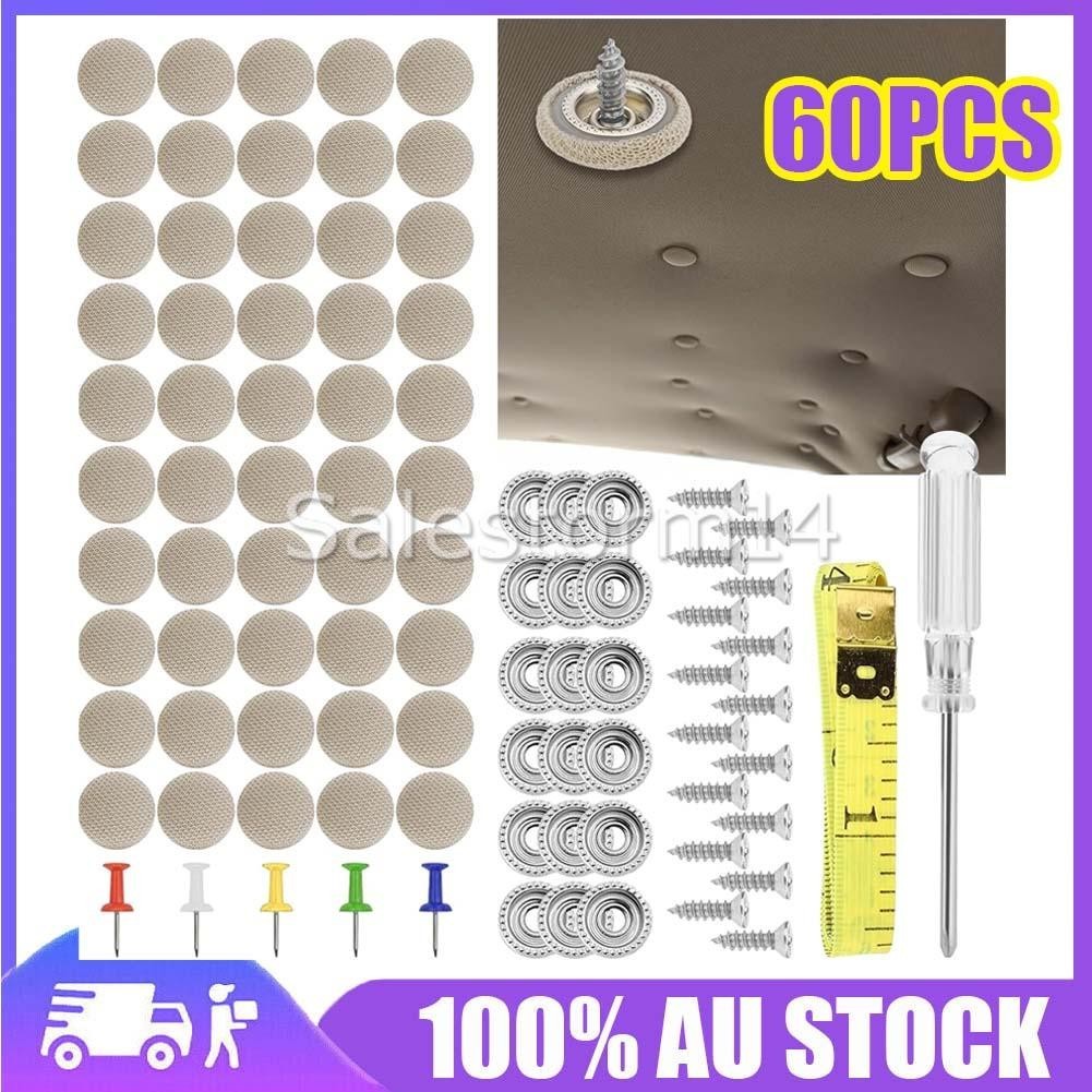 60* Car Roof Lining Liner Repair Kit Fix Sagging Headliner Pins Buckle Rivet OZ