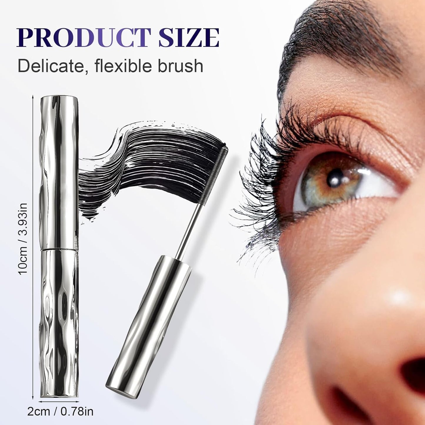 Washable Wand Mascara 3D Curling Waterproof Sweatproof Iron Mascara Long Lasting