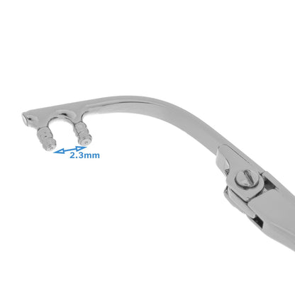 2pcs Silver 14cm Metal Rimless Eyeglass Temple Arm With End Tips 2.3mm Pegs