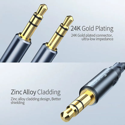 1/2x ESSAGER 3.5mm Male To Male Audio Cable AUX Cord Phone Car Stereo CD Radio.
