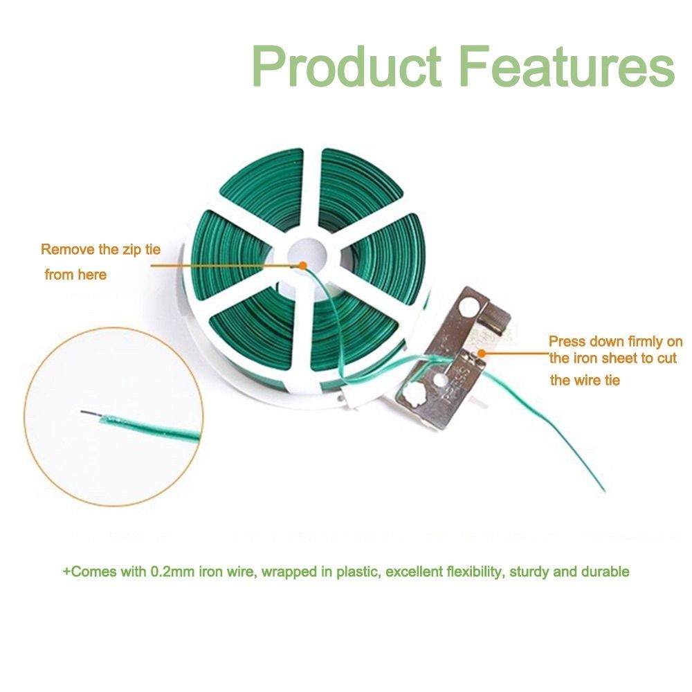 Plant Twist Ties Power Wire Loop Tape 20/50/100m Plant Bundle Iron Wire