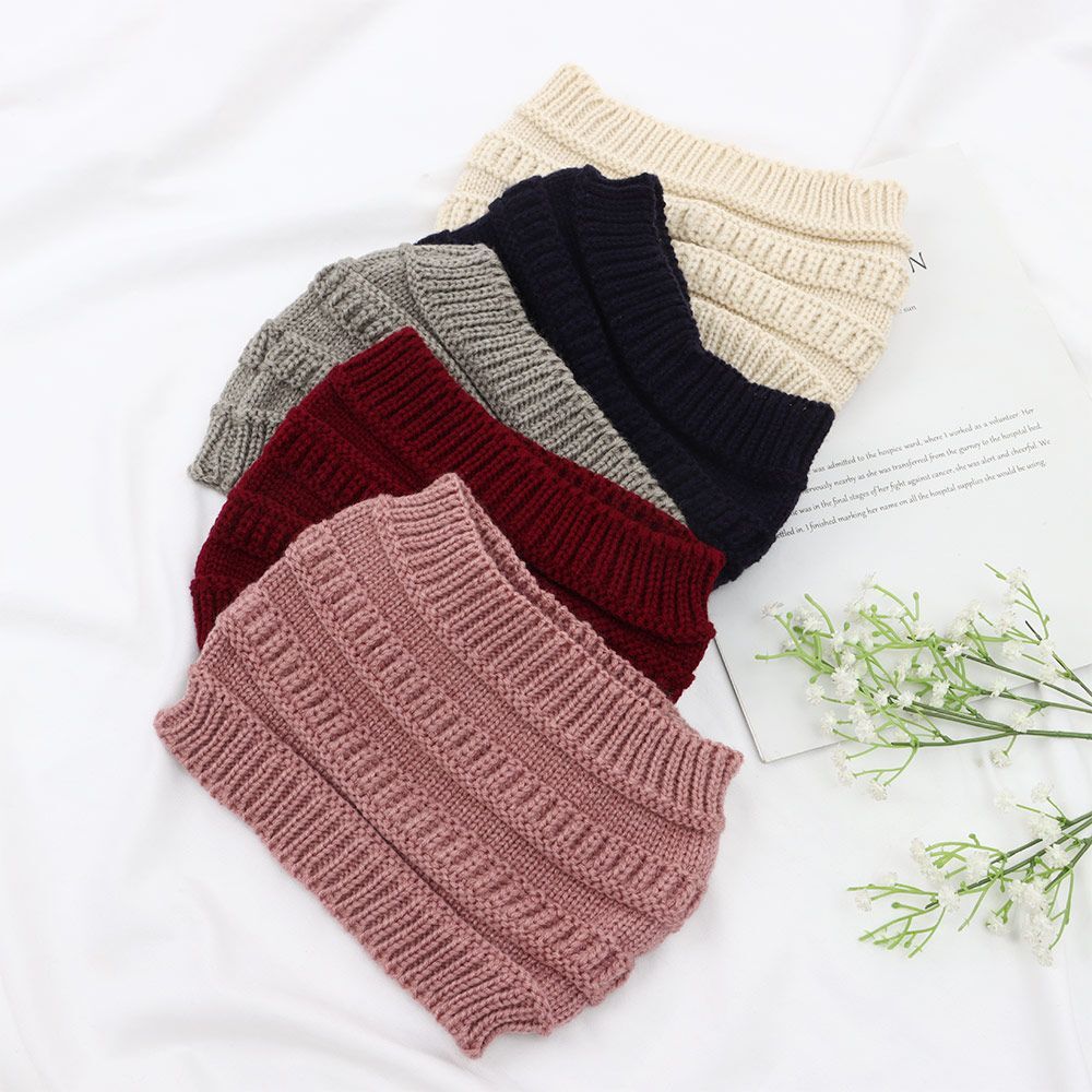 Turban Headwear Hair Band Knitting Headband Ponytail Beanie Hat Ear Warmer