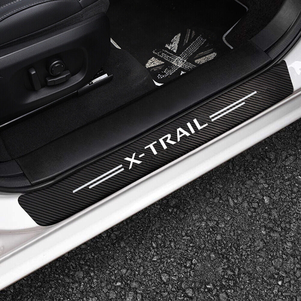4pcs Compatible with Nissan X-TRAIL Accessories Car Door Sill Protector Guard Step Stickers