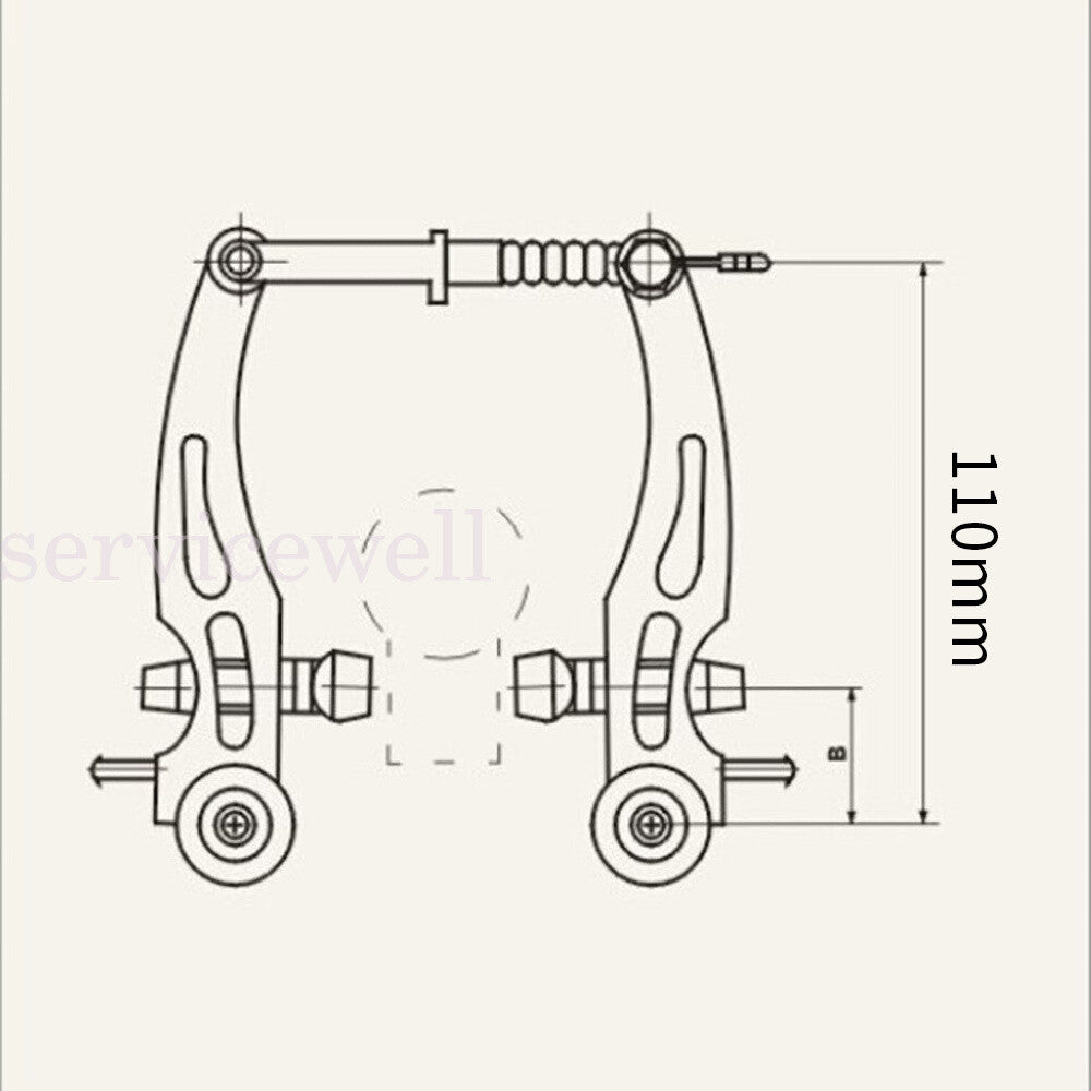 1 Set V Brake Complete Sets Front Rear Lever kit BMX MTB Bike Bicycle