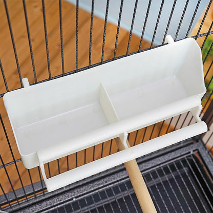 Parrot Pet Cage Bird Food Feeder Bowl Standing Hanging Bowl Water Dispenser Box.