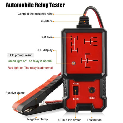 12V Electronic Automotive Relay Circuit Tester for Car Auto Battery Checker Tool