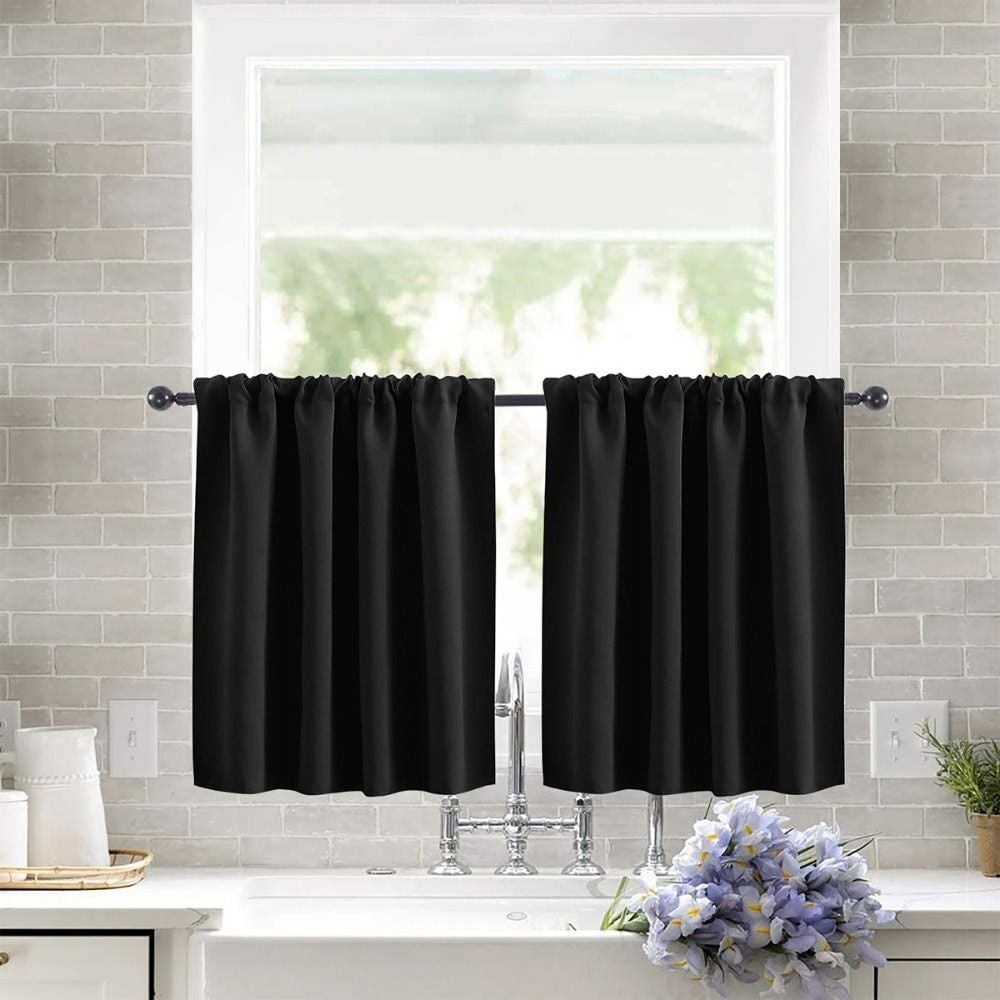 for Small Window Treatment Short Blackout Curtain