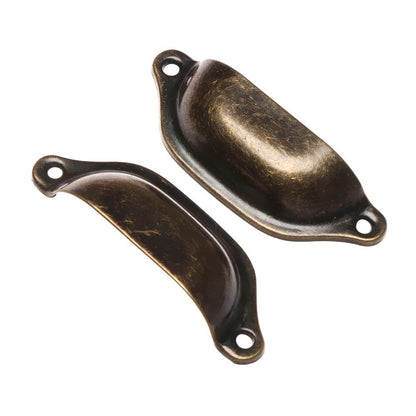 Shell Shape Antique Brass Wardrobe Pulls Cabinet Pulls Drawer Knob Door Handle