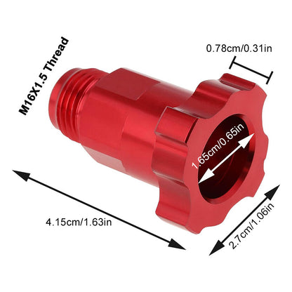2PCS Spray Gun Connectors M16x5mm External Thread Spray Paint Pot Adapter Red
