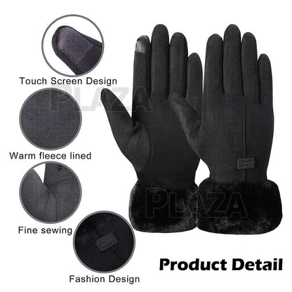 Women Winter Gloves Thermal Touch Screen Warm Windproof Soft Outdoor AU