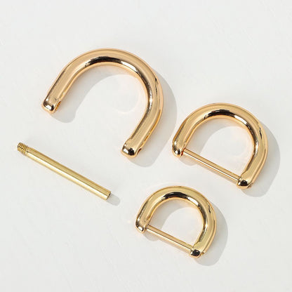 Detachable Bag Strap Accessories Open Screw D Ring Buckle Clasp Screw D Buckle