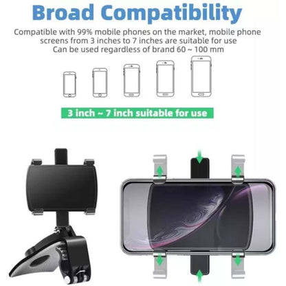 Car Dashboard Phone Holder Rotating Dashboard Clip Cell Phone Holder 360-Degree