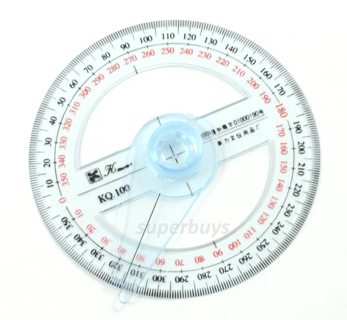 360 Degree Protractor Goniometer Angle Finder School Office Arm Ruler Rule Gauge