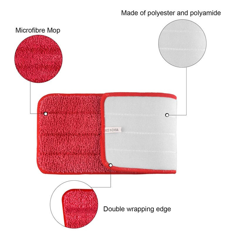 Replacement Microfiber Flat Mop Head Refill Floor Cleaning Pads Absorbent Cloths
