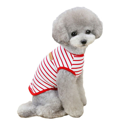 Cotton Dog Clothes Spring Summer Small Dogs Pullovers  Cat