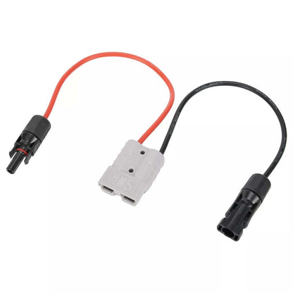 50A Anderson Plug to MC4 Solar Panel Y Connector 10AWG 30cm Heavy Duty