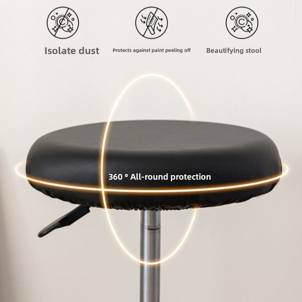 Waterproof Round Seat Cover Bar Stool Chair Cover Compatible with Restaurant Hotel