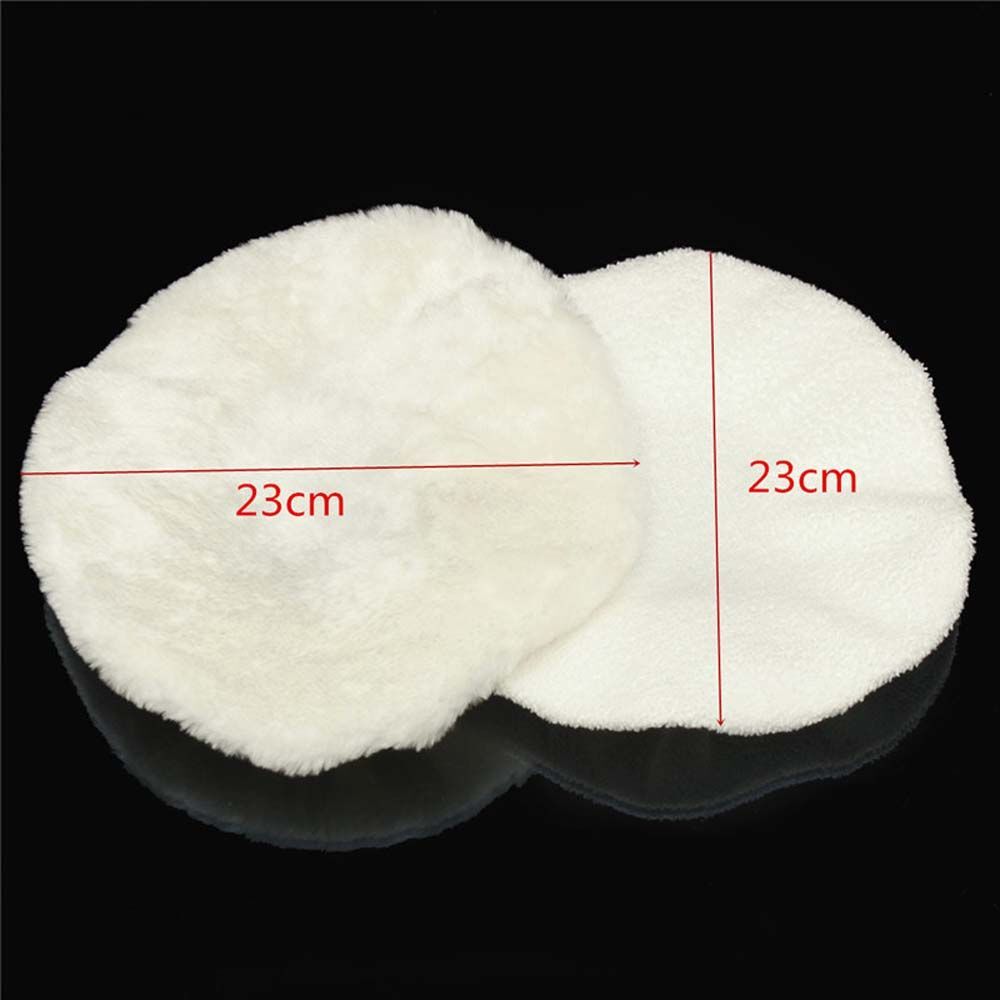 Universal White Woolen Fleece Buffing Pad Waxing Car Polish Buffer Bonnet Cover*