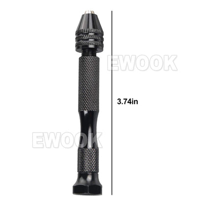 49PCS Mini hand drill Vise Hand Bits Twist Woodworking Set Precision Pin DIY AU