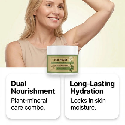 Total Relief Magnesiums Cream Lotion Soothes Nerves Gentle Hydrating for Healthy
