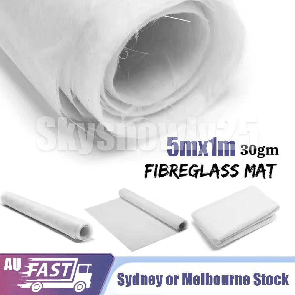 Fibreglass Chopped Strand Mat - CSM (30gram) - 5mx1m For GRP Resin AU