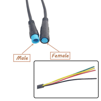 Julet Connector 2,3,4,5,6Pin Extend Cable Waterproof-Connector For Ebike Display