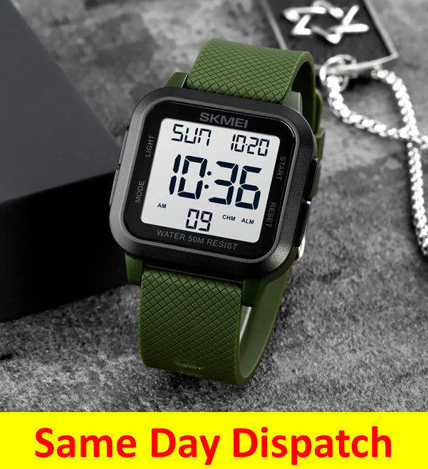 SKMEI Digital Watch Sports Mens 50M Waterproof Resistant Casual Military 1894