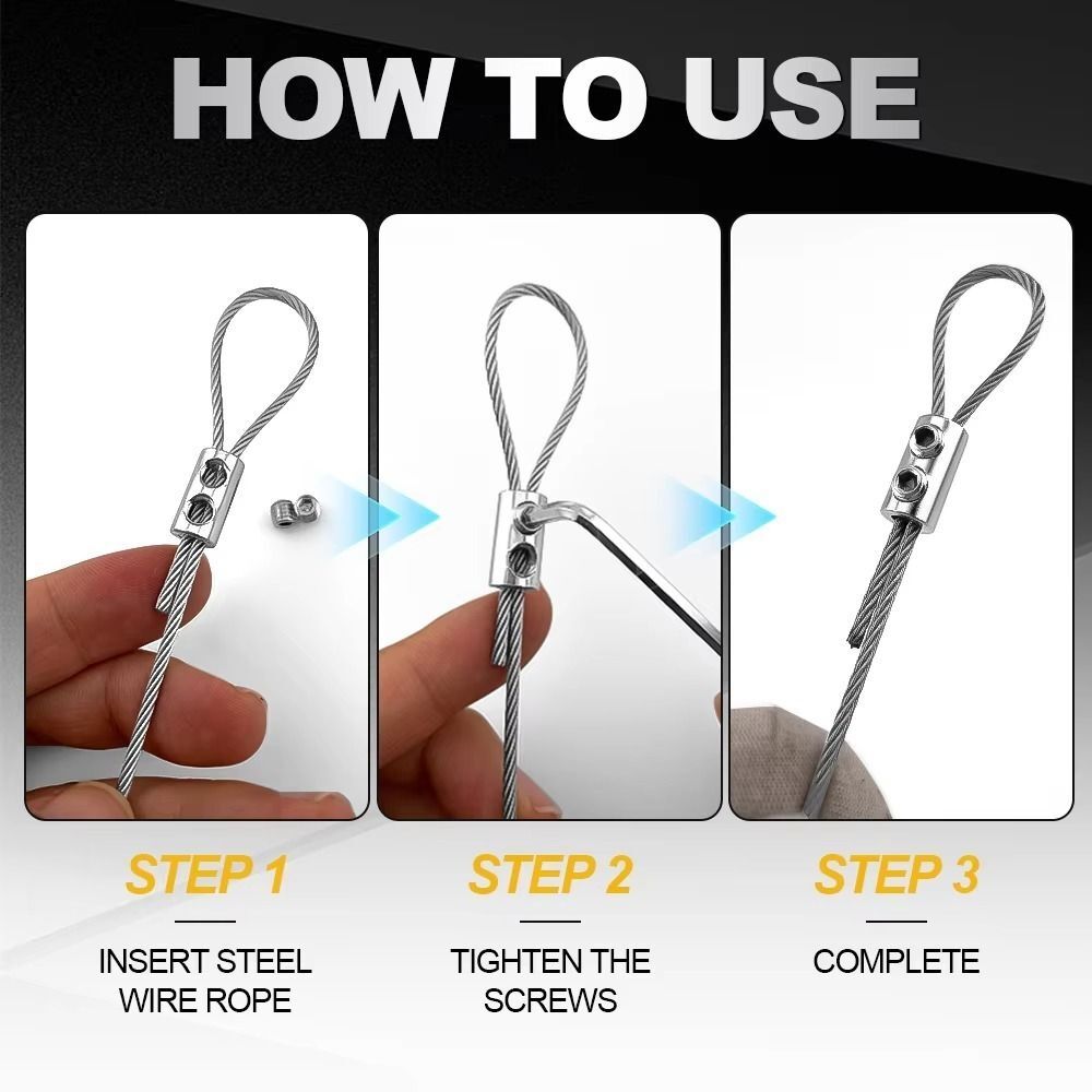 Copper Wire Rope Clamp Metal Stainless Steel Cable Clamp  Hardware Accessories