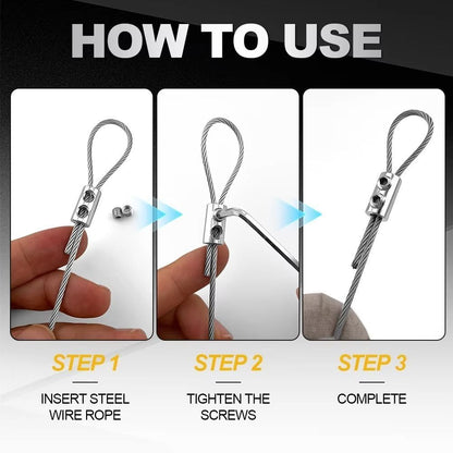 Copper Wire Rope Clamp Metal Stainless Steel Cable Clamp  Hardware Accessories