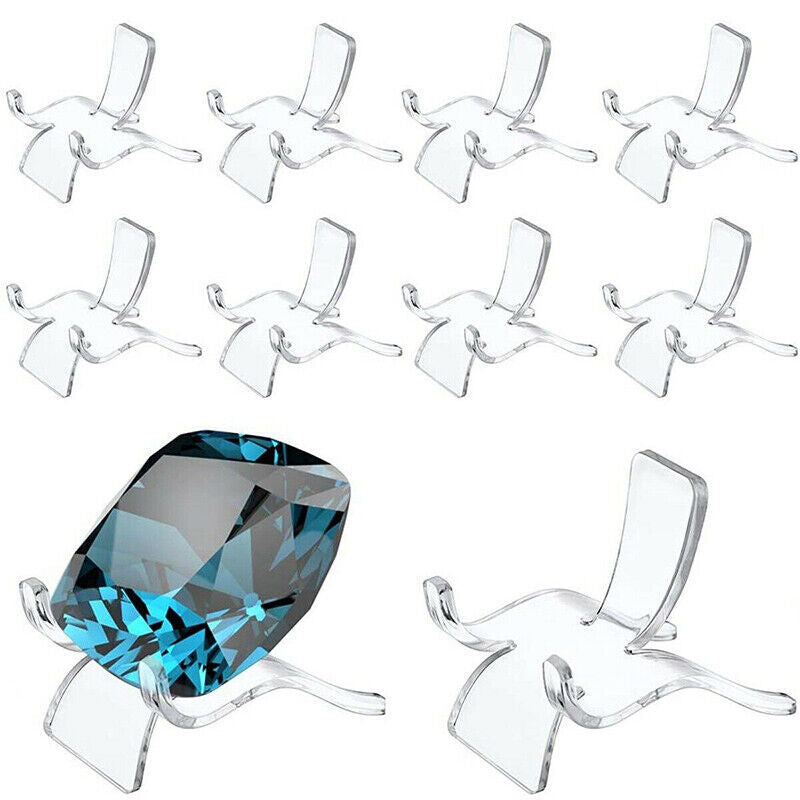 10Pcs Acrylic Specimen Geodes Supporting Base Mineral Stand Display Holder Easel