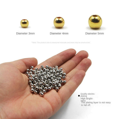 3.0mm/4.0mm/5.0mm Fly Tying Material Silver/Gold Fishing Bead  Fly Fishing