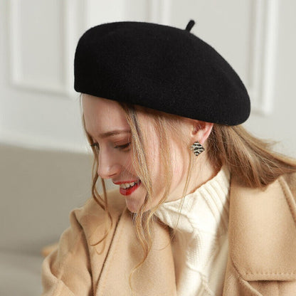Womens Winter Beanie Beret Newsboy Hat Warm Wool Style Cap Ladies AU Pack Set