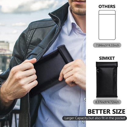 2/4PC Faraday Bag Signal Blocking Shielding Pouch for Laptop Tablet Phone Wallet