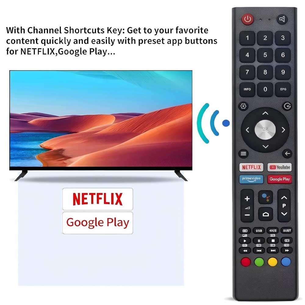 Universal Compatible with Kogan TV Replacement Remote Control CHIQ JVC Smart TV Televisions
