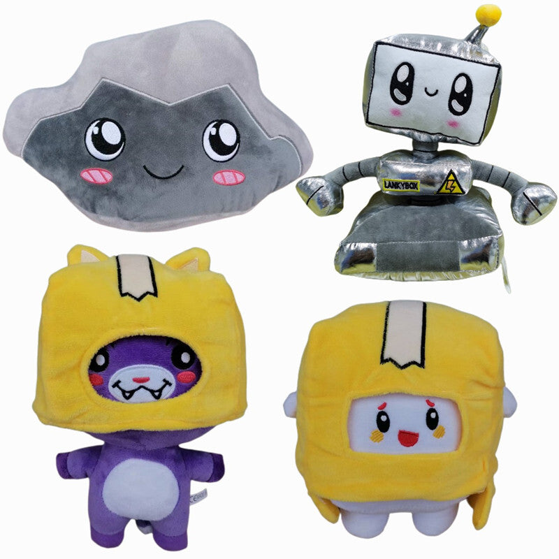 Lankybox Foxy Boxy Ghosty Rocky Baby Shark Lankybot Soft Stuffed Plush Doll Toy