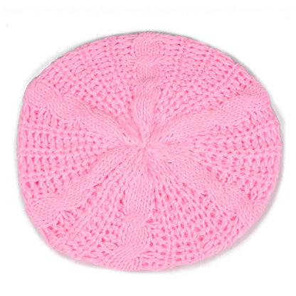 Women Lady Beret Cap girl Slouch Knitted Crochet Winter Beanie Hat Warm Baggy
