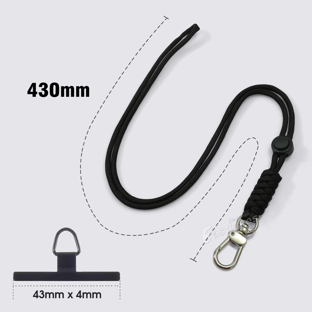 2PCS Stainless Steel Flexible Phone Lanyard For iPhone 17Pro Max With Neck Strap