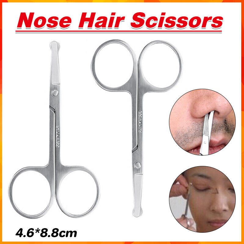 Nose Hair Remover Stainless Steel Scissors Trimmer Safety Clipper AU