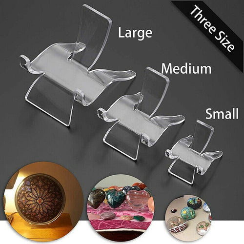 10Pcs Acrylic Specimen Geodes Supporting Base Mineral Stand Display Holder Easel