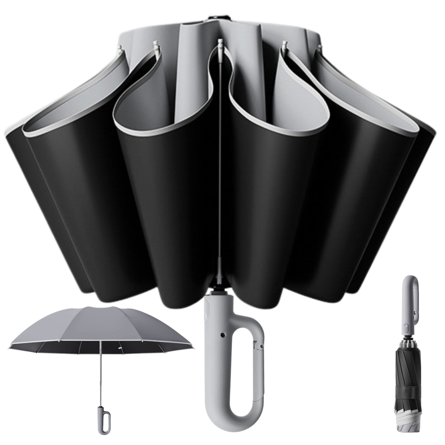 Automatic Extra Large Compact Umbrella with 10-Rib for Sun/Rain, Travel
