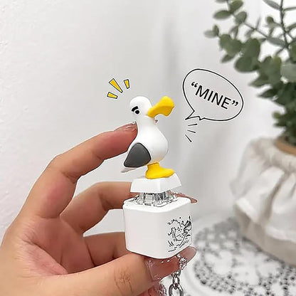 Rechargeable Seagull Mine Keychain Button with Sound Keyboard Clicker Fidget Toy