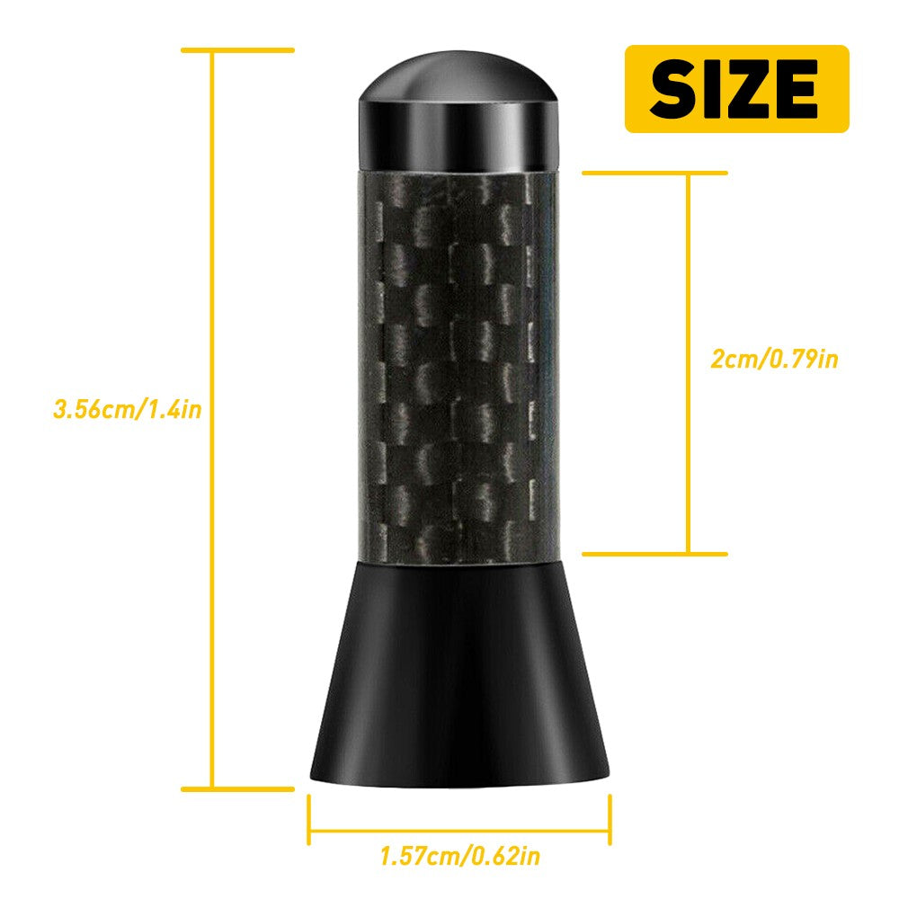 Car Bee-Sting Stubby Short Carbon+Black Aerial  Arial Mast Antenna FM-AM