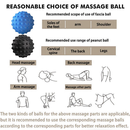 1-5x Spiky Massage Ball Roller Trigger Point Therapy Stress Yoga Reflexology Gym