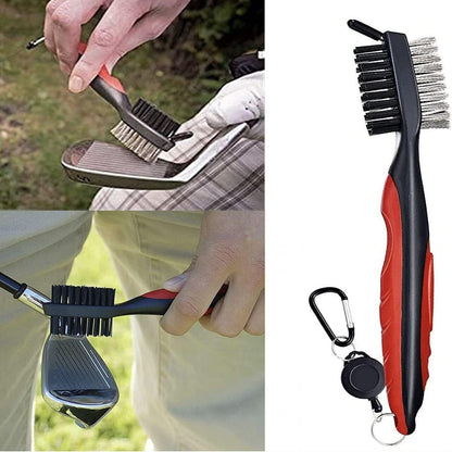 Cleaning Brush Retractable Stock Color Groove Cleaner With Reel Club Ball – Compatible with Golf