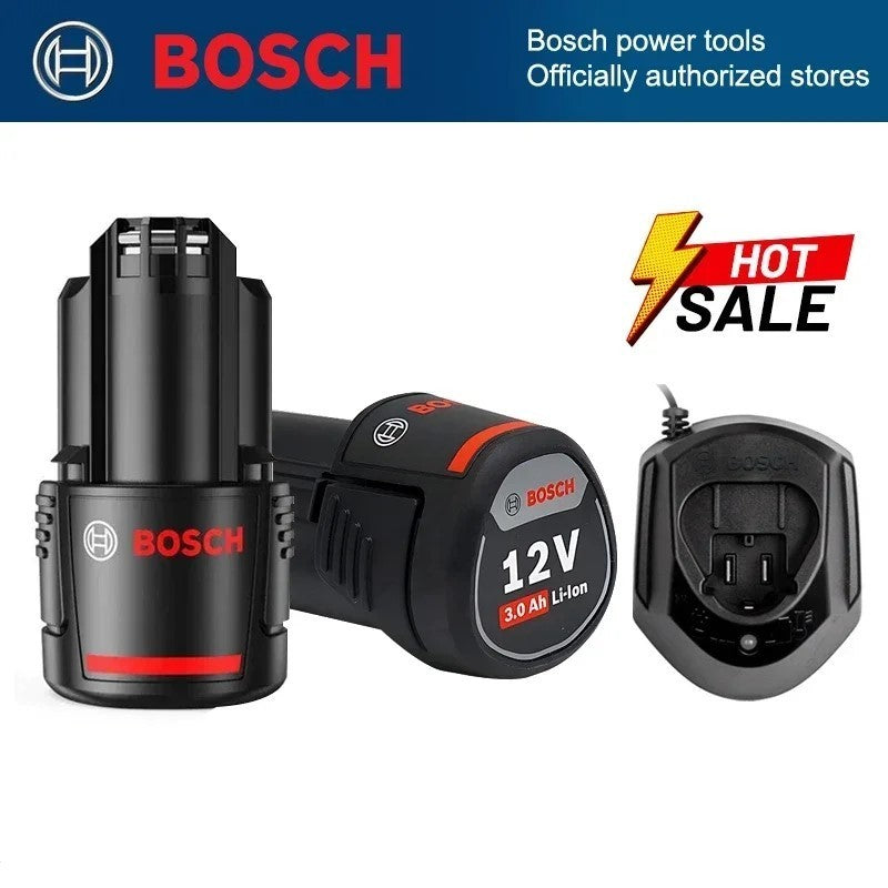 Bosch Original 3.0Ah 12V battery, 3000mAh BAT411 Lithium ion Rechargeable
